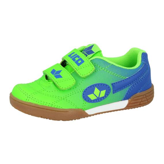 Lico Jungen Hallenschuh Sportschuh Bernie V, Lemon/Blau, 34 EU