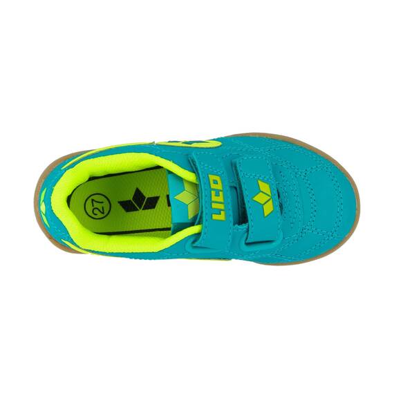 Lico Unisex Kinder Bernie V Hallenschuhe, Petrol Lemon, 40 EU