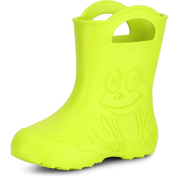 Ladeheid Eva federleichte Kinder Gummistiefel für Jungen und Mädchen Regenschuhe Bequeme und wasserdichte Regenstiefel Kinder LA-CA-01 (Limone, 32/33 EU)