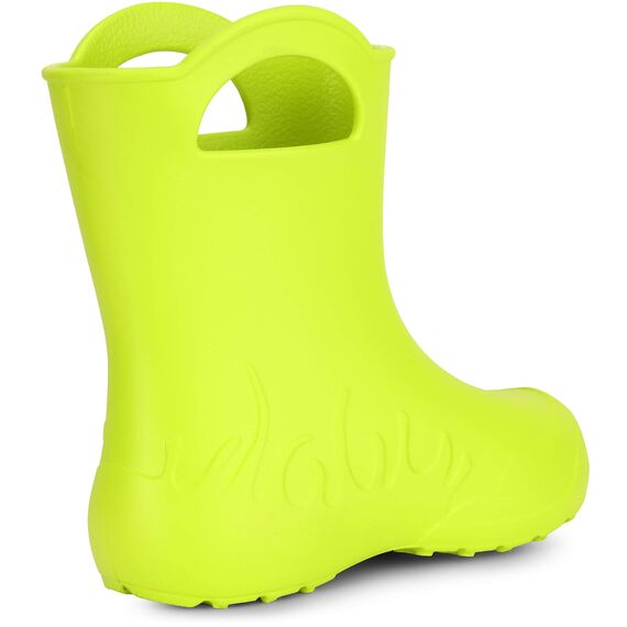 Ladeheid Eva federleichte Kinder Gummistiefel für Jungen und Mädchen Regenschuhe Bequeme und wasserdichte Regenstiefel Kinder LA-CA-01 (Limone, 30/31 EU)