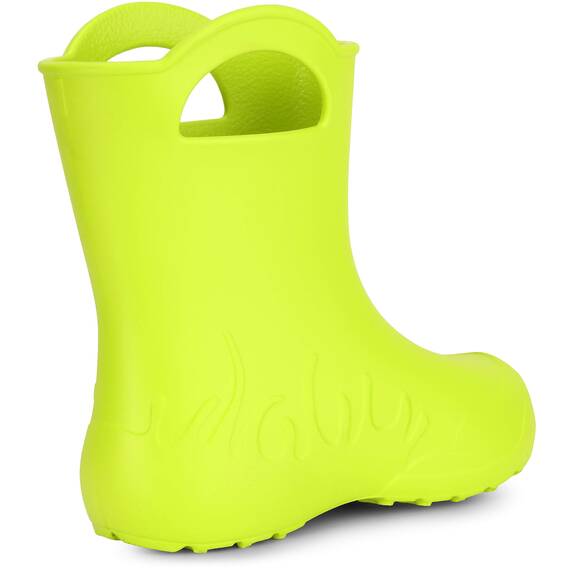 Ladeheid Eva federleichte Kinder Gummistiefel für Jungen und Mädchen Regenschuhe Bequeme und wasserdichte Regenstiefel Kinder LA-CA-01 (Limone, 28/29 EU)