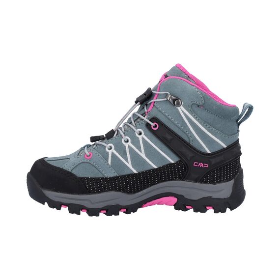CMP Kids Rigel Mid Trekking Wp Walking Shoe, Mineral Green-Purple Fluo, 38 EU, 3Q12944J