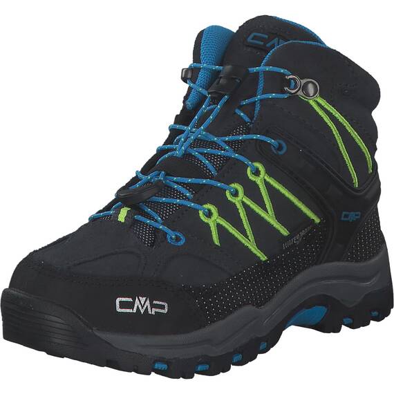 CMP Rigel Mid – Wanderschuhe – Unisex Kinder, Grau/Neongelb, Antracite, Neongelb, 39 EU