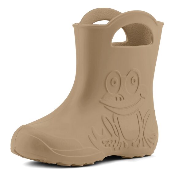 Ladeheid Eva federleichte Kinder Gummistiefel für Jungen und Mädchen Regenschuhe LA-CA-01 Kamel, 34/35 EU