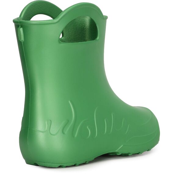 Ladeheid Eva federleichte Kinder Gummistiefel für Jungen und Mädchen Regenschuhe Bequeme und wasserdichte Regenstiefel Kinder LA-CA-01 (Smaragdgrün, 34/35 EU)
