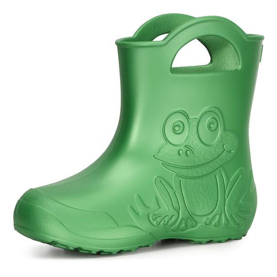 Ladeheid Eva federleichte Kinder Gummistiefel für Jungen und Mädchen Regenschuhe Bequeme und wasserdichte Regenstiefel Kinder LA-CA-01 (Smaragdgrün, 34/35 EU)