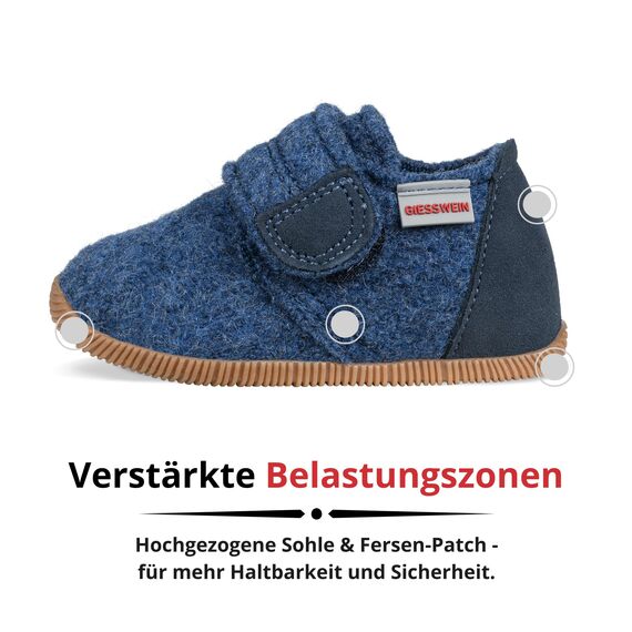 Giesswein Unisex Kinder Oberstaufen Ungefüttert Hausschuhe, Jeans 52719 EU