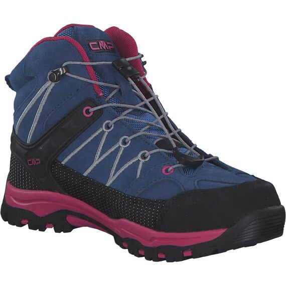 CMP Kids Rigel Mid Trekking Shoes Wp, Wanderschuhe, Ocean-Fuxia,