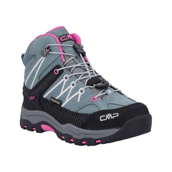 CMP Unisex Kinder Kids Rigel Mid Trekking Wp Walking Shoe, Mineral Green Purple Fluo, 40 EU