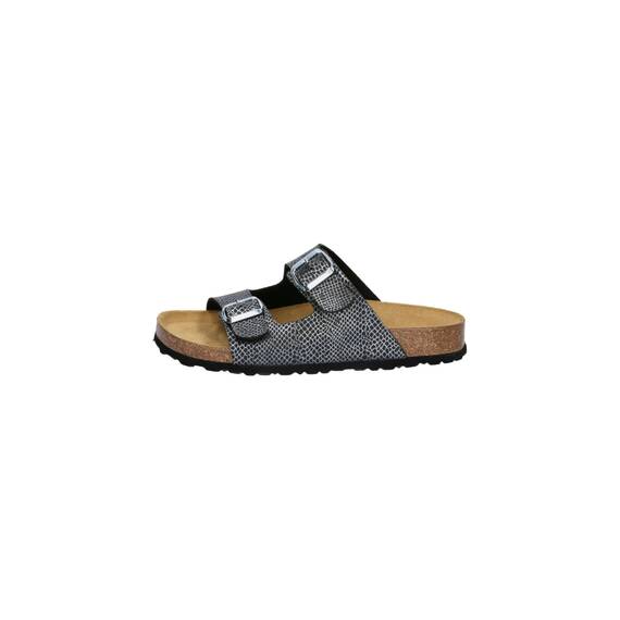 Lico Damen Bioline Platino Pantoletten, Schwarz Silber, 41 EU