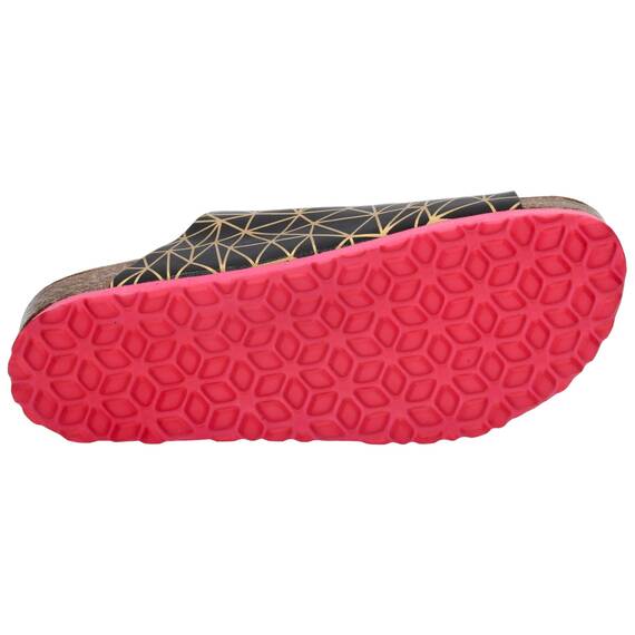 Lico Damen Bioline Platino Pantoletten, Schwarz Gold, 38 EU