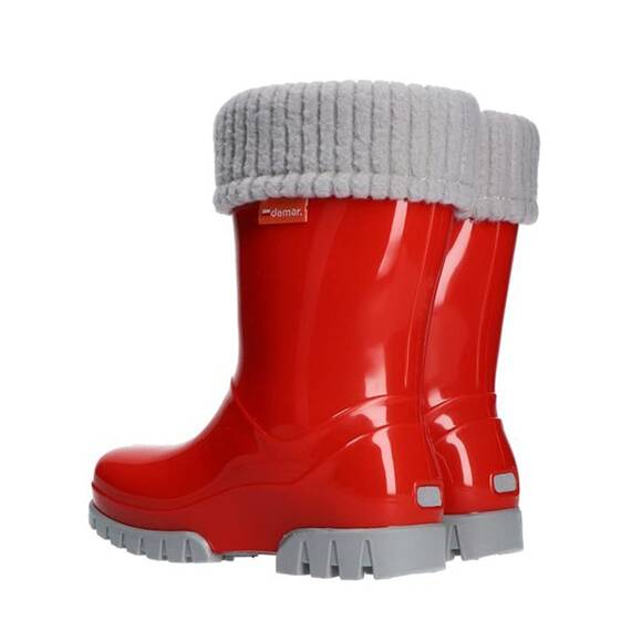DEMAR Kinder Gummistiefel gefüttert TWISTER LUX (20/21, Rot)