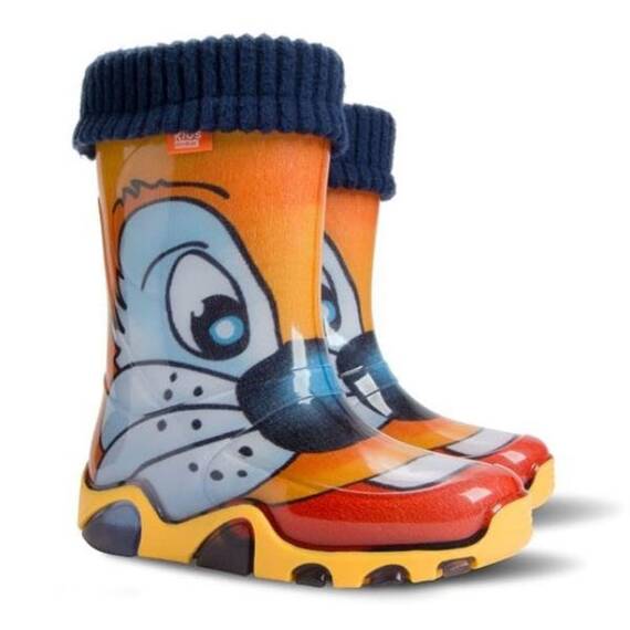 DEMAR Kinder Gummistiefel gefüttert STORMER LUX (Size 22/23 EU) Katze