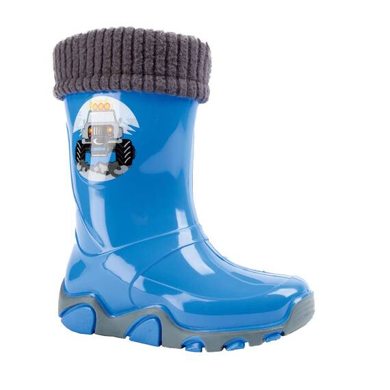 DEMAR Kinder Gummistiefel gefüttert STORMER LUX (22/23, Blau)