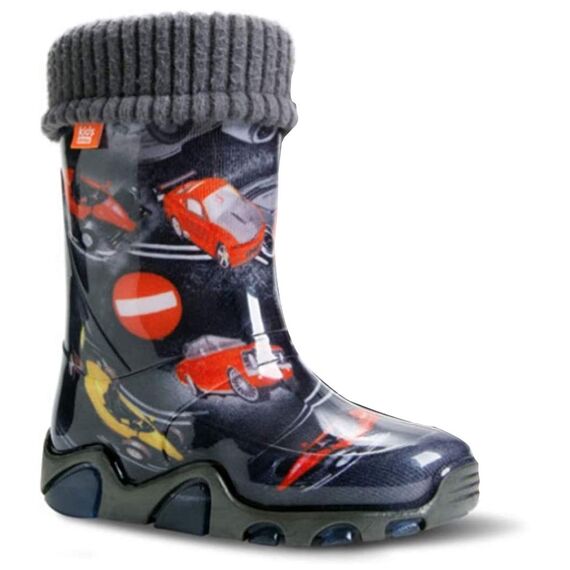 DEMAR Kinder Gummistiefel gefüttert STORMER LUX (Size 24/25 EU) Cars