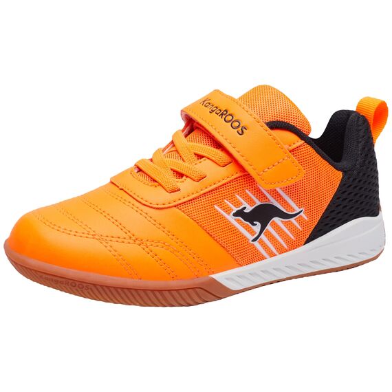 KangaROOS K5-super Court Ev, Sneaker Unisex Kinder, Neon Orange Jet Black 7950, 30 EU