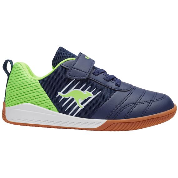 KangaROOS K5-super Court Ev, Sneaker Unisex Kinder, Dark Navy Lime 4054, 34 EU