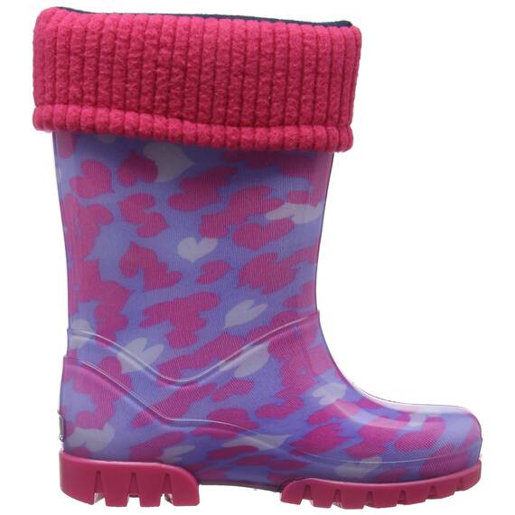 DEMAR Kinder Gummistiefel gefüttert Twister LUX (30/31, Herzen)