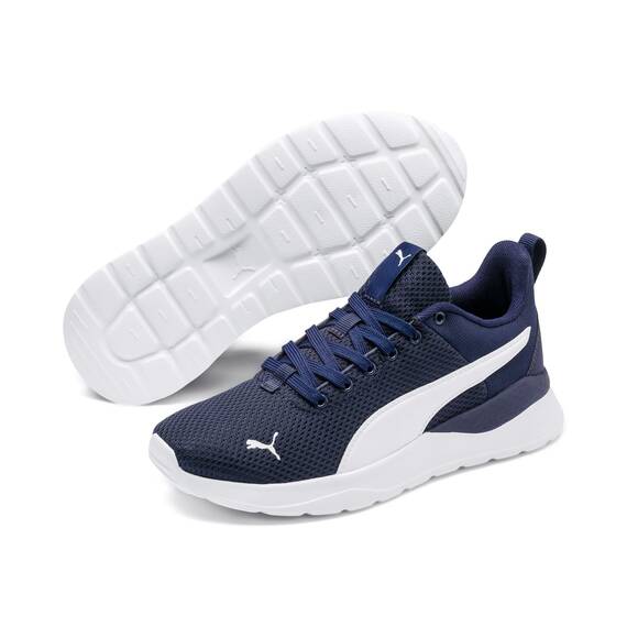 PUMA Unisex Kinder Anzarun Lite Jr Sneaker, Peacoat Puma White, 37.5 EU