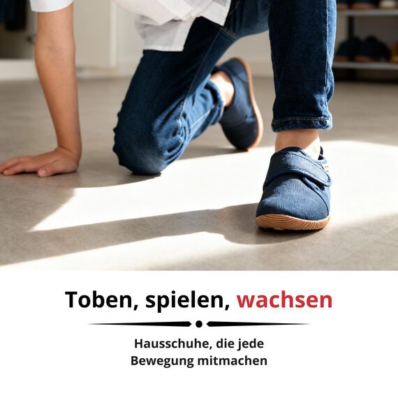 Giesswein Kinder Hausschuhe Strass Slim Fit - Lauflernschuhe für Jungen & Mädchen, Rutschfeste Krabbel-Schuhe mit Klettverschluss, Gummi-Sohle
