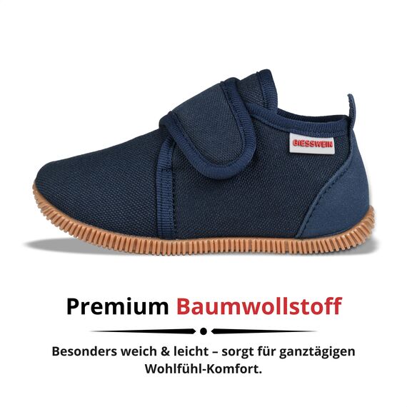 Giesswein Kinder Hausschuhe Strass Slim Fit - Lauflernschuhe für Jungen & Mädchen, Rutschfeste Krabbel-Schuhe mit Klettverschluss, Gummi-Sohle