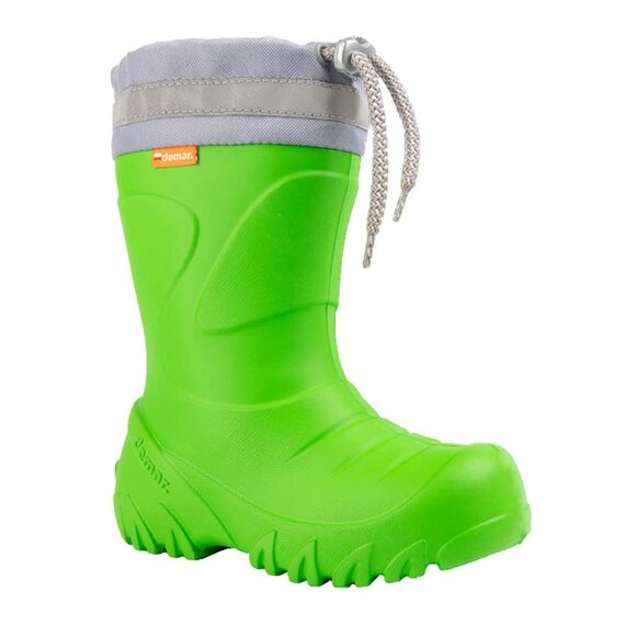 DEMAR. Eva federleichte Kinder Gummistiefel mit Stulpe gefüttert Mammut-S (32/33, Hellgrün)