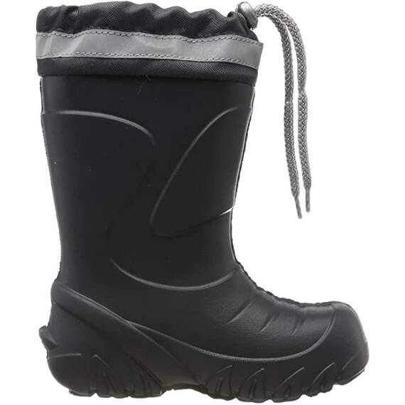 DEMAR Eva federleichte Kinder Gummistiefel mit Stulpe gefüttert Mammut-S (26/27, Graphit)