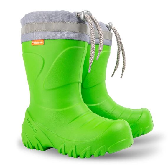 DEMAR. Eva federleichte Kinder Gummistiefel mit Stulpe gefüttert Mammut-S (38/39, Hellgrün)