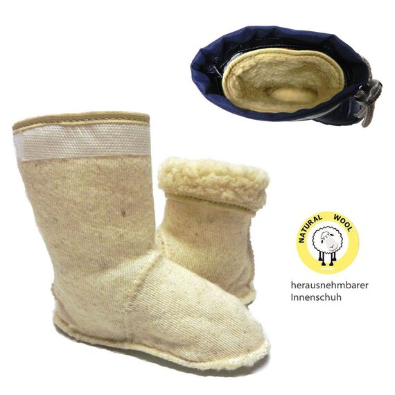DEMAR. Eva federleichte Kinder Gummistiefel mit Stulpe gefüttert Mammut-S (34/35, Gelb)