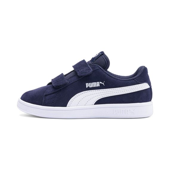 PUMA Unisex Kinder Puma Smash v2 SD V PS Niedrig, Peacoat-Puma White, 35 EU