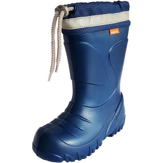 DEMAR. Kinder Mädchen Jungen Gummistiefel Wolle gefüttert Regenstiefel leichtes Eva Material (36/37, Blau)
