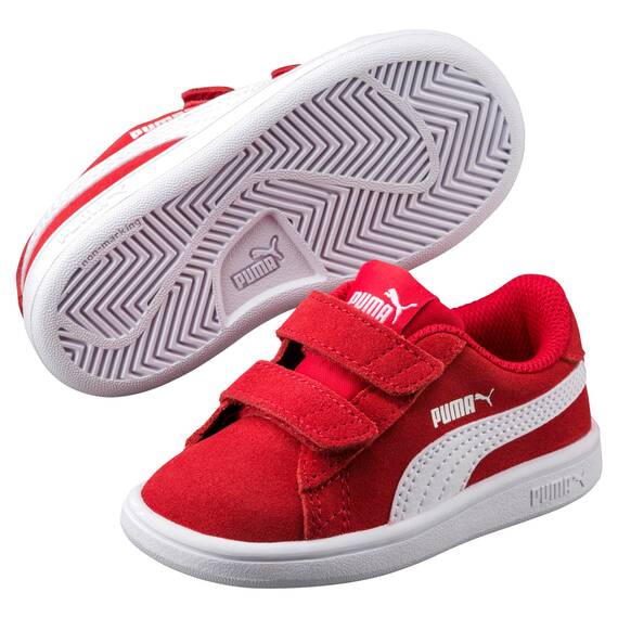 PUMA Unisex Kinder Smash V2 Sd V Ps Turnschuhe, High Risk Red Puma White, 31 EU
