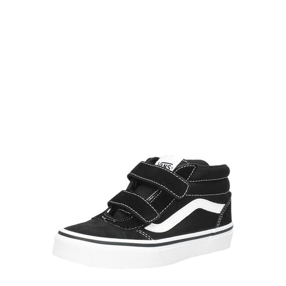 Vans Unisex Kinder Ward Mid V Sneaker, Veloursleder-Leinwand schwarz weiß, 21.5 EU