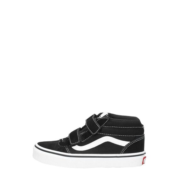 Vans Unisex Kinder Ward Mid V Sneaker, Veloursleder-Leinwand schwarz weiß, 25 EU