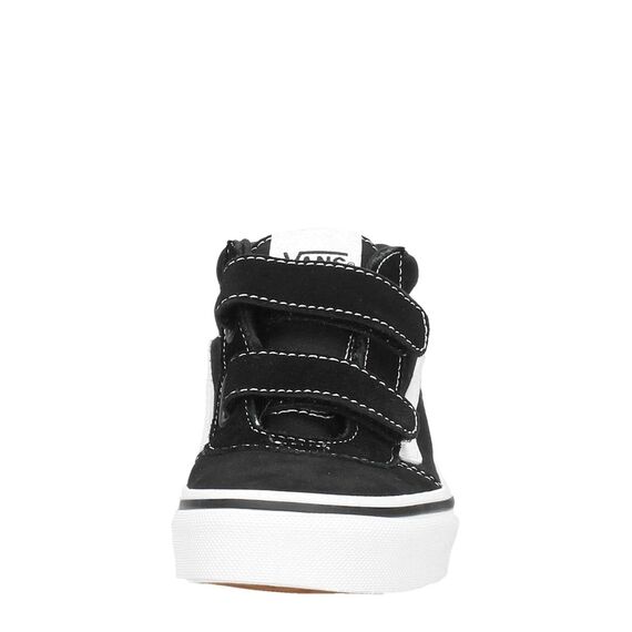 Vans Unisex Kinder Ward Mid V Sneaker, Veloursleder-Leinwand schwarz weiß, 24 EU