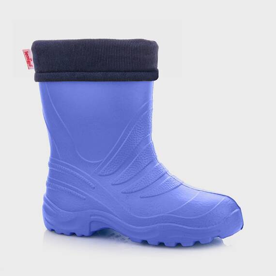 LEMIGO Unisex Kinder EVA Gummistiefel Gefüttert Leichte Warme Regenstiefel Jungen Mädchen TERMIX 861 22-37 EU (Blau, 24/25)