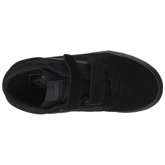 Vans Ward Mid V Sneaker, Wildleder-Segeltuch, schwarz, schwarz, 11 UK Child