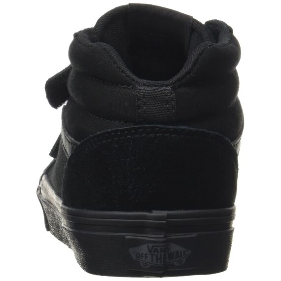 Vans Ward Mid V Sneaker, Wildleder-Segeltuch, schwarz, schwarz, 10 UK Child