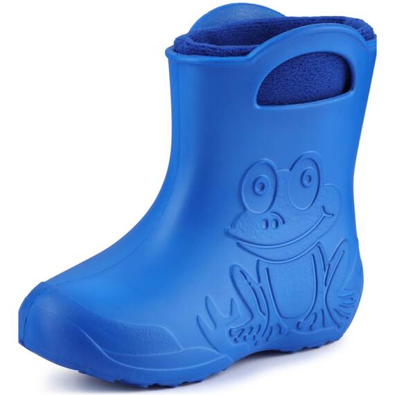 Ladeheid EVA Kinder Jungen Mädchen Gummistiefel Regenschuhe gefüttert LA-CA-03 (Blau/Marineblau, 22/23 EU)