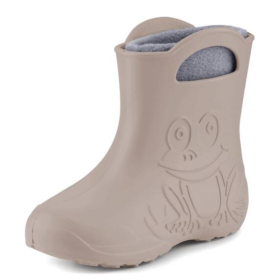 Ladeheid EVA Kinder Jungen Mädchen Gummistiefel Regenschuhe gefüttert LA-CA-03 Hellbeige, 30/31 EU