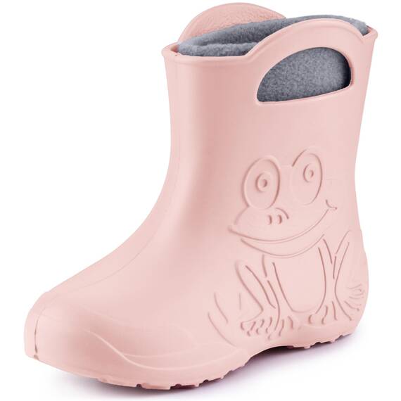 Ladeheid EVA Kinder Jungen Mädchen Gummistiefel Regenschuhe gefüttert LA-CA-03 (Puderrosa, 32/33 EU)