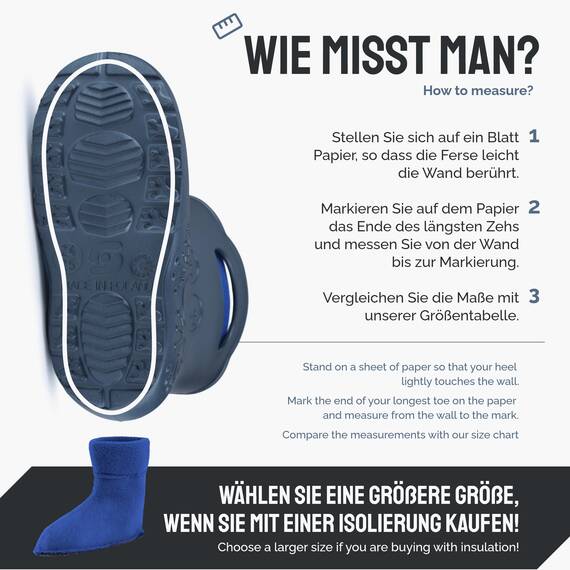 Ladeheid EVA Kinder Jungen Mädchen Gummistiefel Regenschuhe gefüttert LA-CA-03 (Metallisches Blau/Marineblau-2, 32/33 EU)
