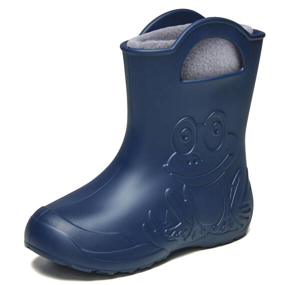 Ladeheid EVA Kinder Jungen Mädchen Gummistiefel Regenschuhe gefüttert LA-CA-03 Marineblau, 22/23 EU