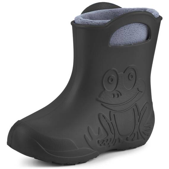 Ladeheid EVA Kinder Jungen Mädchen Gummistiefel Regenschuhe gefüttert LA-CA-03 (Carbone/Grau, 34/35 EU)
