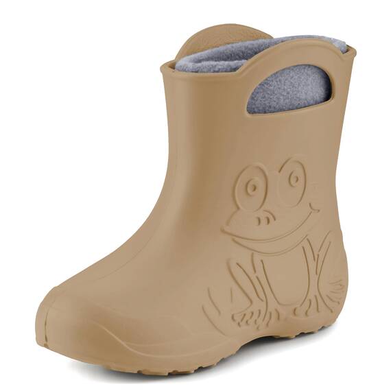 Ladeheid EVA Kinder Jungen Mädchen Gummistiefel Regenschuhe gefüttert LA-CA-03 Kamel, 32/33 EU