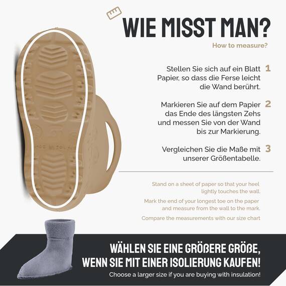 Ladeheid EVA Kinder Jungen Mädchen Gummistiefel Regenschuhe gefüttert LA-CA-03 Kamel, 32/33 EU