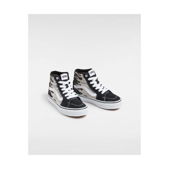 Vans Filmore Hi, Unisex Kinder Sneaker, Tonal Flames Grey/White,