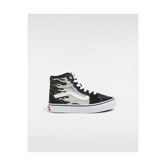 Vans Filmore Hi, Unisex Kinder Sneaker, Tonal Flames Grey/White,
