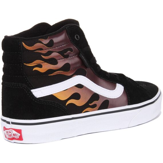 Vans Unisex Kinder Filmore Hi Sneaker, Faded Flame Black, 31.5 EU
