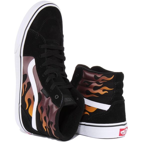 Vans Unisex Kinder Filmore Hi Sneaker, Faded Flame Black, 31.5 EU